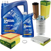 MANN-FILTER Inspektionspaket Mannol 6L Special Plus 10W-30 FüR VW Passat