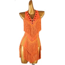 Latin Dance Dress Salsa Tango Cha cha Ballroom Rhinestone Competition Dress F855