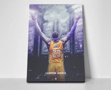 Lebron James Banner Poster or Canvas
