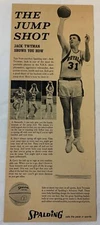 1962 Spalding basketball ad ~ JACK TWYMAN Rochester Royals