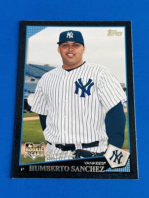 2009 Topps Humberto Sanchez Yankees Black Parallel Baseball Card