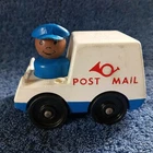 Fisher Price Vtg Little People #2500 Main St A.A.  Mailman Truck Lot 2 Flaw Toy