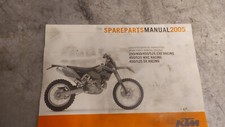 revue d'éclaté chassis 2005 KTM 200 400 450 525 exc MXC SX en anglais allemand