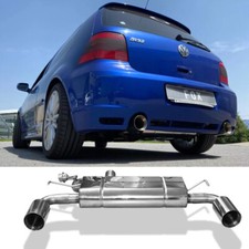 FOX Duplex Klappen Sportauspuff VW Golf IV R32 177kW re li je 1x100mm scharf