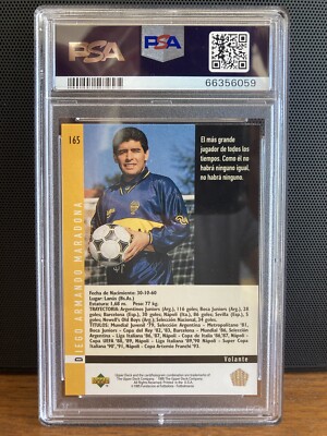 Diego Maradona 1995 Upper Deck PSA 8 #165 Boca Juniors | eBay UK