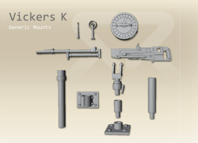 Kit Modello In Resina Di Mitragliatrice Twin Vickers K