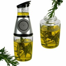 Dispenser Dosatore Olio Aceto Misuratore Misurino a Pressione in Vetro Cucina