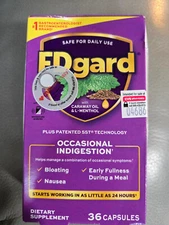 FDgard Digestive Health Supplement w/ Caraway Oil & L-Menthol 36 Caps