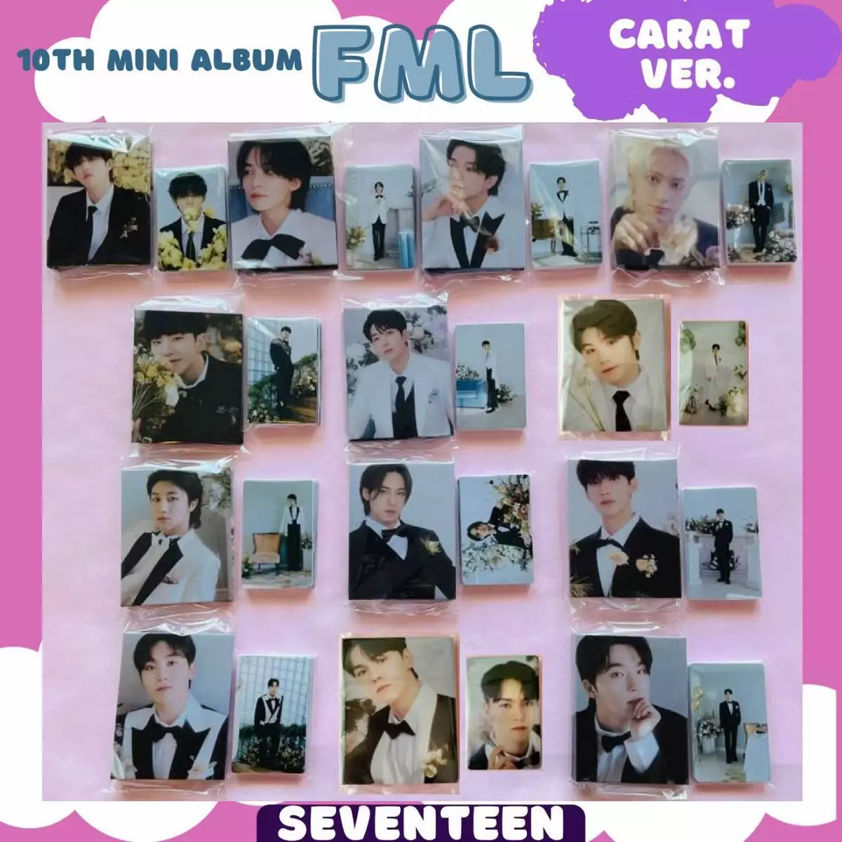 10th Mini Album [FML] (CARAT Ver.) Outbox + Hardcover Binder + Booklet +  Lyric Book + CD-R + Photocard + 2 Pin Button Badges + 4 Extra Photocards