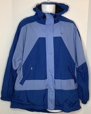 Men  s Nike Windbreaker Jacket XL 16-18 Color Block Blue Full Zipper Breathable