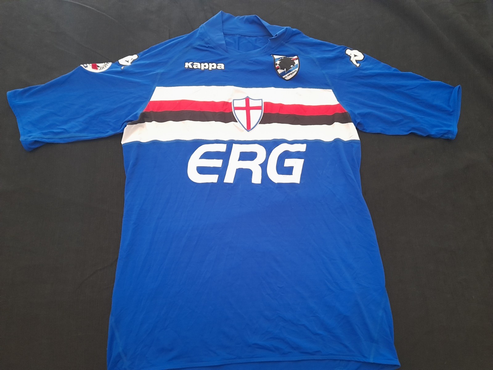 MAGLIA SHIRT VINTAGE FOOTBALL MATCH WORN CALCIO SAMPDORIA CASSANO 99 PATCH LEGA