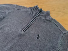 Polo Ralph Lauren Men's Grey Quarter Zip Sweater Medium size