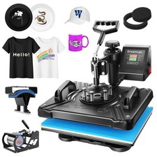 5 in 1 Heat Press Machine for t Shirts Heat Transfer Machine12 X 15" Swing Aw...