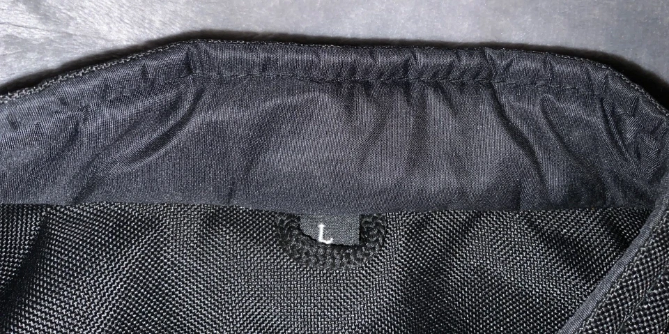 Xelement Black LG  Wind/Waterproof Armored Padded Motorcycle Jacket - Image 2 of 4