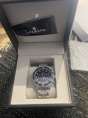 Delbana Mariner Chronograph   Swiss Made Taucheruhr, Blau, Neu
