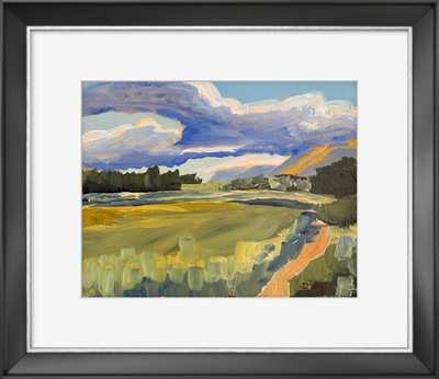 R Stevens Contemporary Landscape Painting Dramatic Sky Acrylic Artwork