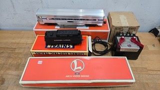 Lot of Lionel Train Cars and Transformer 1044 332 Arches Coal Car Amtrack