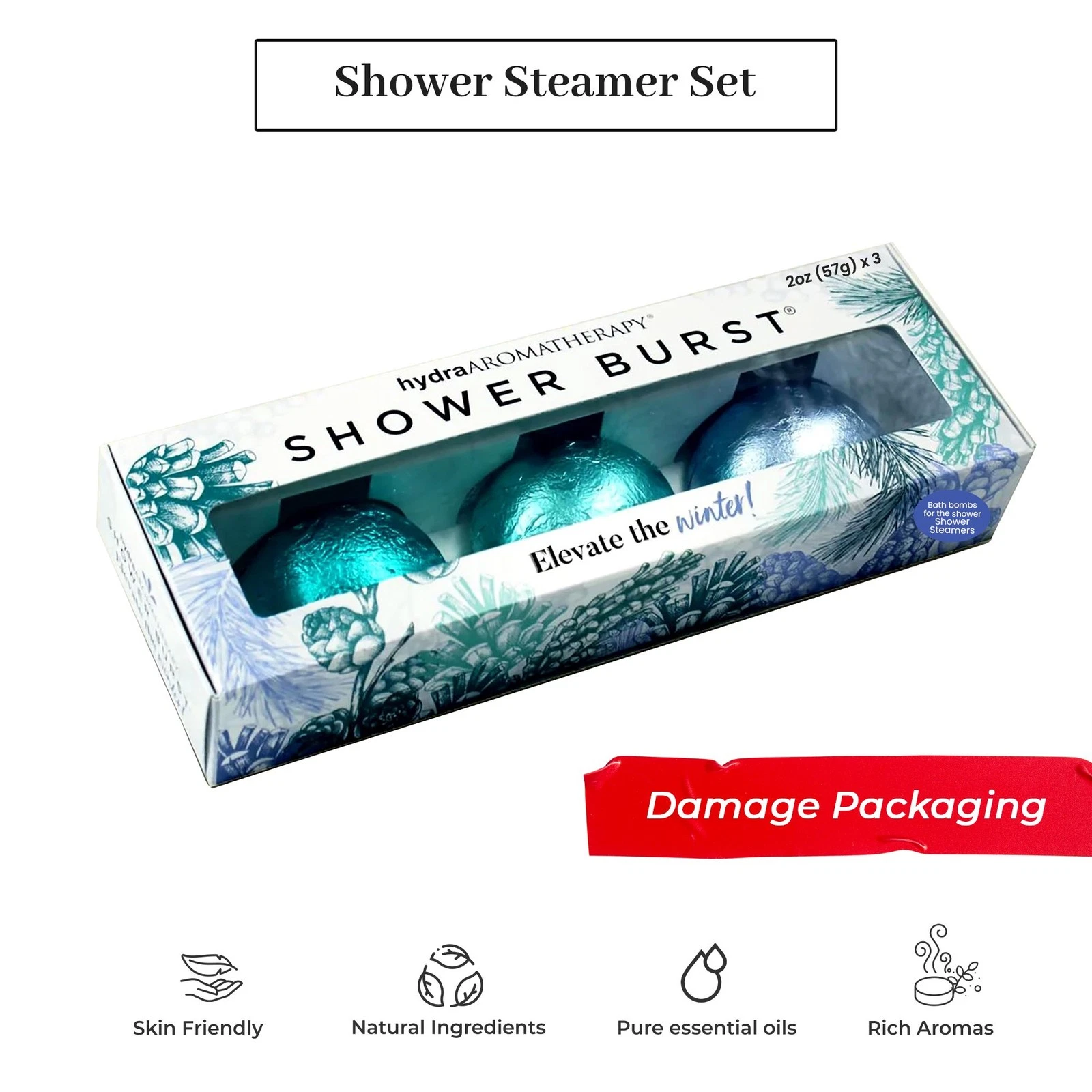 HydraAromatherapy Gift for Women Shower Steamers - Winter Trio