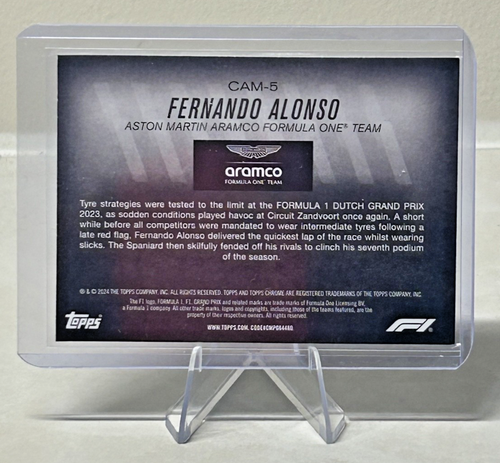 2024 Topps Chrome Formula 1 F1 Camber Fernando Alonso REFRACTOR SP #CAM-5 - Bild 2 von 2