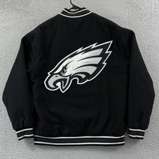 Philadelphia Eagles Varsity Jacket Adult Medium JH Designs NFL Reversible Bomber