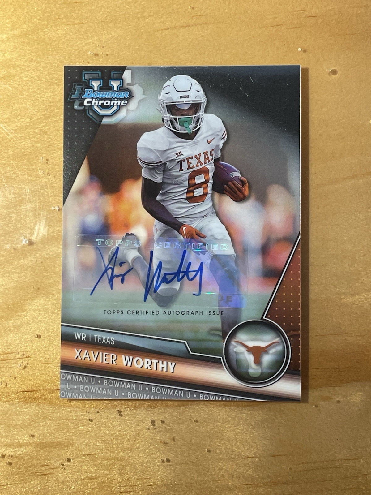 2023 Bowman University Chrome - Prospect Autographs Xavier Worthy #155 (AU, RC)