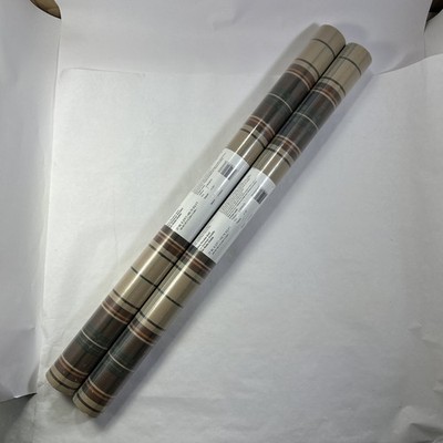 Ralph Lauren Plaid Wallpaper 2 Dbl Rolls Pattern LCW29375 Run 7  Earth Tones