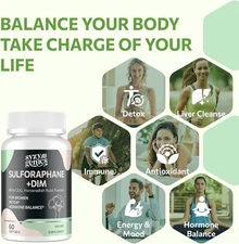 SULFORAPHANE SUPPLEMENT FROM BROCCOLI SPROUTS, DIM & CDG TRIPLE BLEND FOR DETOX