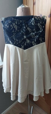 Cocktailkleid mit Spitzencorsage Gr. L (36)