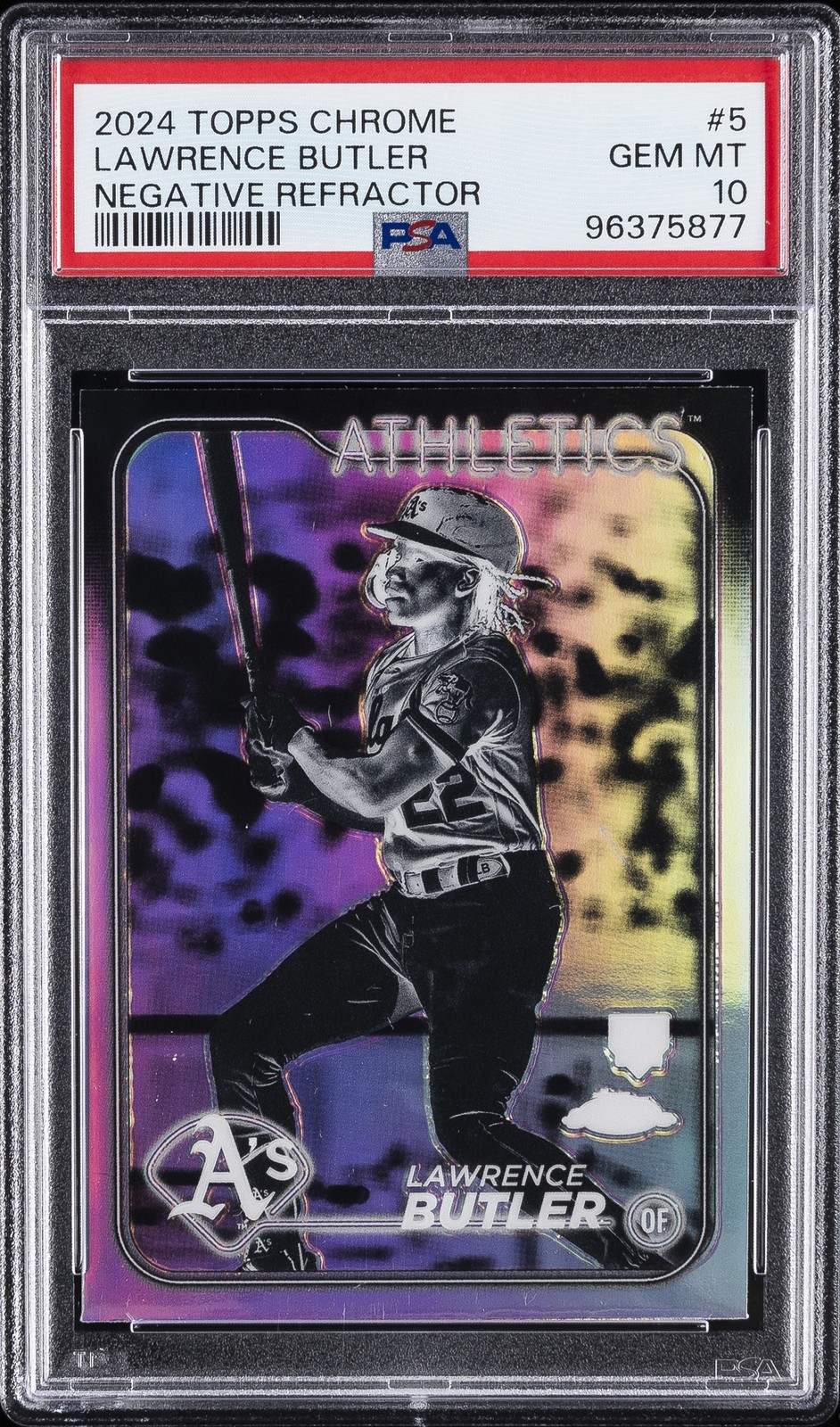 2024 TOPPS CHROME NEGATIVE REFRACTOR #5 LAWRENCE BUTLER PSA 10