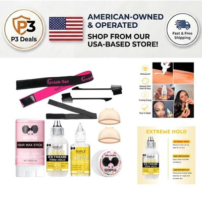 1.28oz Floral Scented Wig Glue: Easy Application Kit with Remover & Dual Brushes