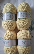 Aldi So Crafty Baby Chenille Yarn Wool Lemon 400g  4 x 100g balls