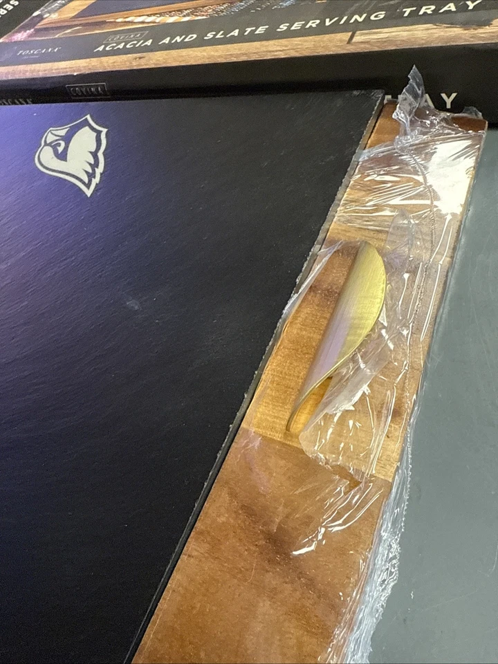 PICNIC TIME NFL Covina - Bandeja para servir acacia y pizarra Foto 4 de 4