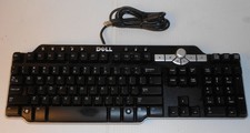 Dell Multimedia Keyboard Y-UK-DEL1 2 Port USB Wired - Tested