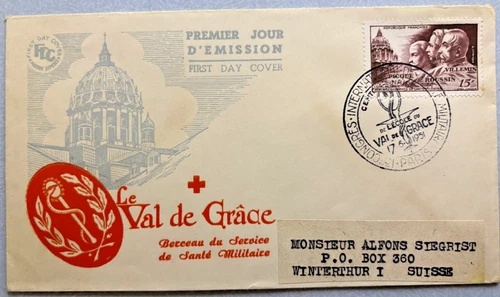 FRANCE PICQUE ROUSSIN VILLEMIN 15F FIRST DAY COVER PARIS 1951