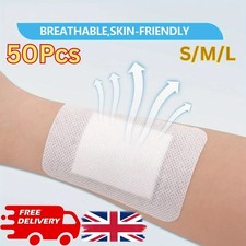 50Pcs Large Nonwoven Wound Dressings – Hypoallergenic First Aid Plasters 10x10cm
