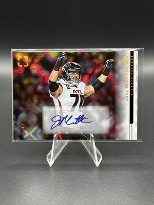 2025 Panini Photogenic FOTL Jake Matthews #123 Maroon FOTL /7 Auto Falcons NFL