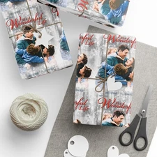 It's a Wonderful LIfe Christmas Photo Wrapping Paper Roll 