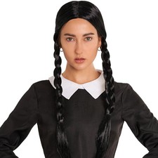 Scary Girl or Indian Wig, Wednesday, Pocahontas, Braided Black