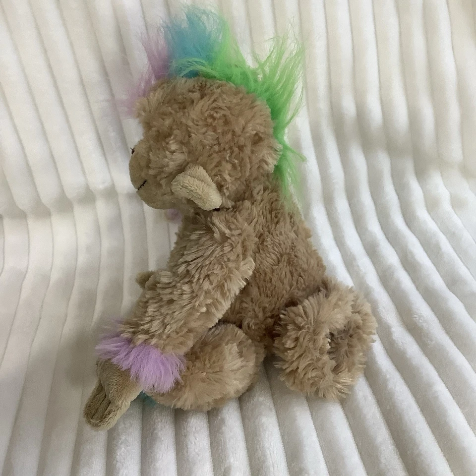 Webkinz Mohawk Monkey Brown Purple Blue Green Stuffed Animal Ganz 8” - Image 2 of 4