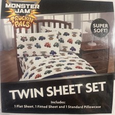 Monster Jam "Truckin Pals" Kids Microfiber Sheet Set-AB08MVB7VPD2