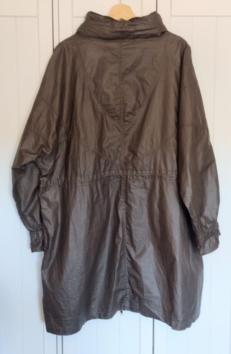 Wrap London Waxed Linen Coat UK 16 Brown - Bild 9 von 17