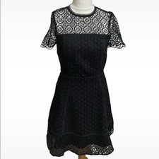 Michelle keegan Womens lace crotchet lined Cocktail Dress Size 10