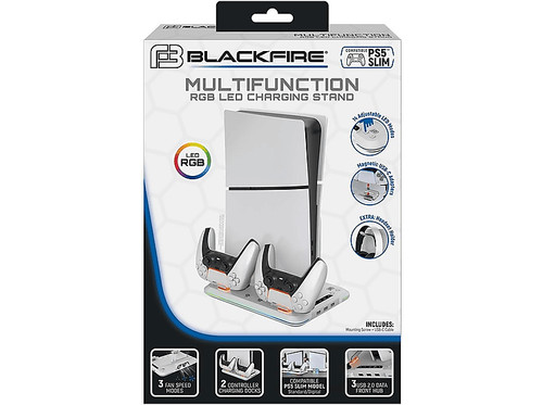 Accesorios PS5 - Ardistel Blackfire Multifunction RGB LED Charging Stand, Blanco - Imagen 2 de 2