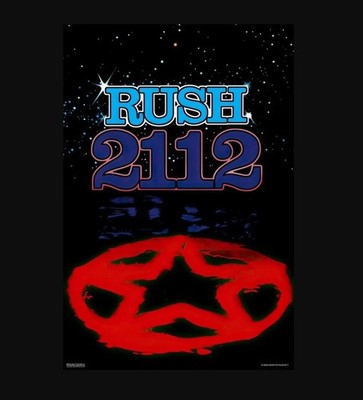 Rush Band Poster, Classic Progressive Rock Music Wall Art Vintage Concert.
