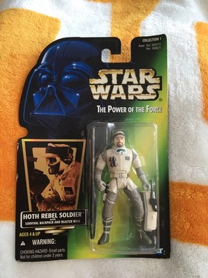 Figurina Star Wars Power Of The Force – Hoth Rebel Soldier, 12 Cm, Nuova In Blister (Green Card), Collezionismo