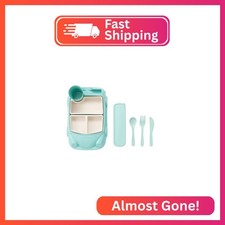 Kids garden Car Plate 8Pcs/Set Bamboo Children Dinnerware Sets - Dishwasher/Micr