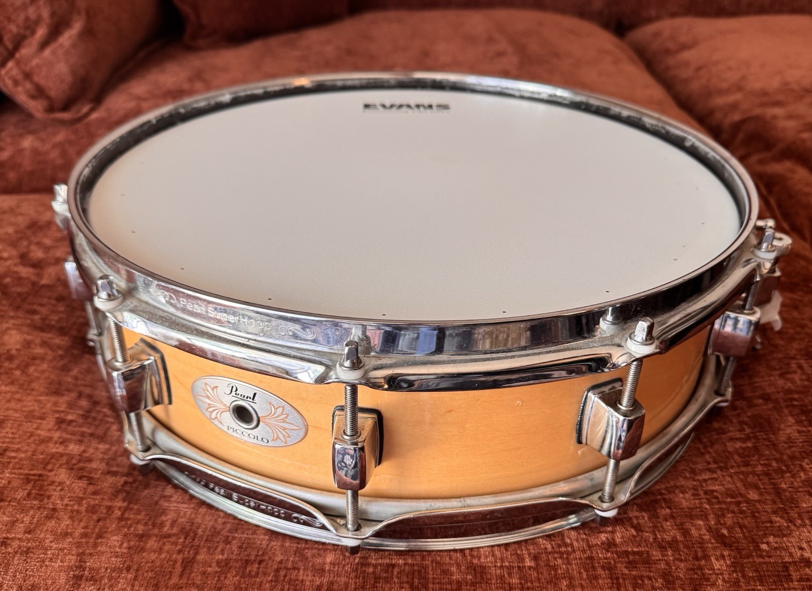 Pearl M1430E Snare 14” X 3” W/ Superhoop Rims - Natural Blonde New Head