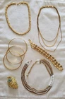 Vintage Costume Jewelry Lot Retro MCM Gold tone Monet & more!