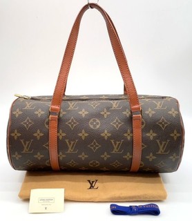 Auth Louis Vuitton Monogram Papillon 30 GM M51365 Hand Bag W/Dustbag NS051156