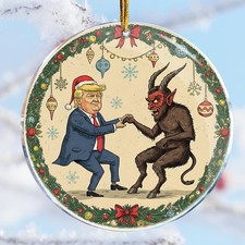 Krampus Dancing with Friend 2 BFF Large, Trum...